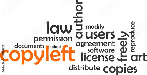 word cloud - copyleft