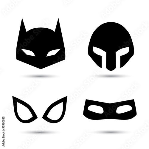 Super hero vector icons set