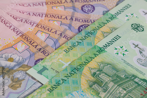 Different Romanian Lei Banknotes