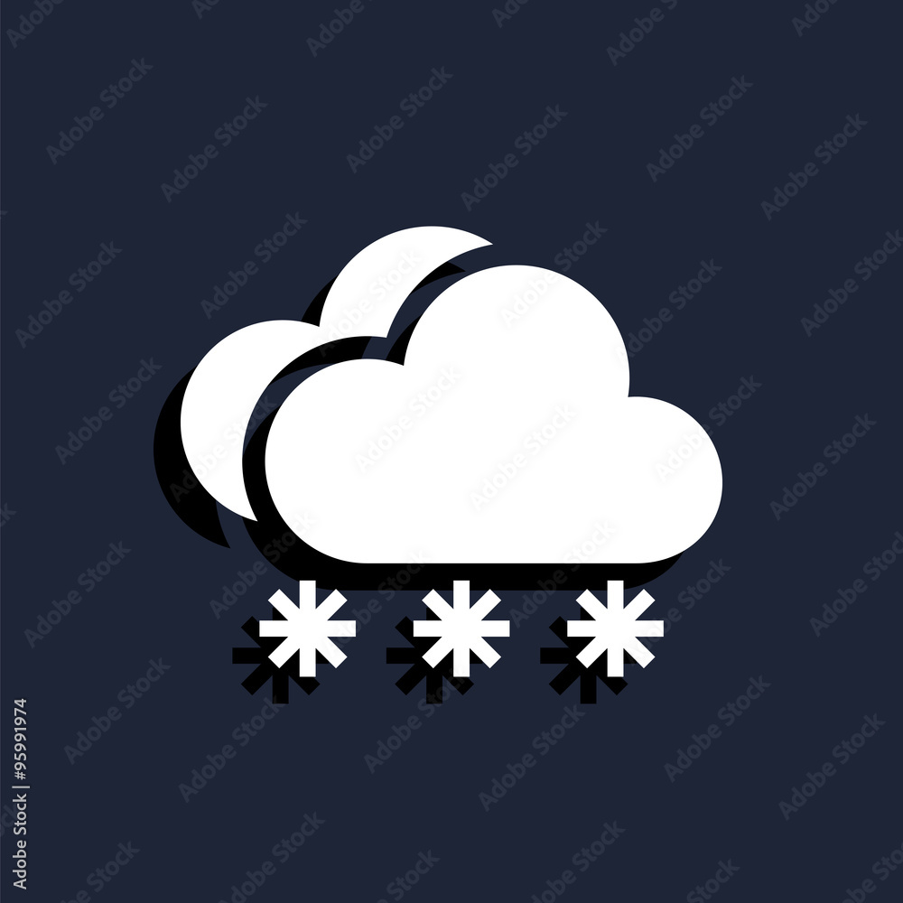 snow cloud meteo icon snow cloud meteo icon