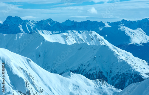 Silvretta Alps winter view (Austria). © wildman