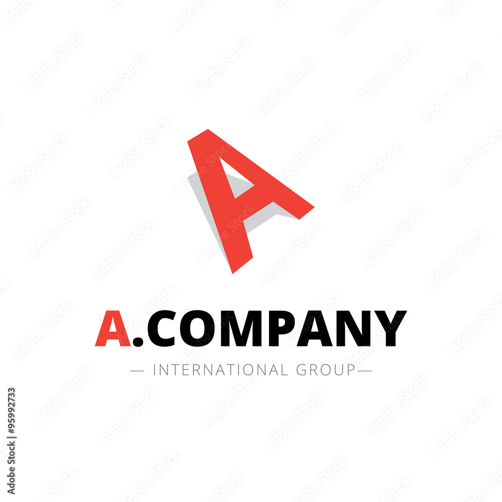 Vector creative abstract A letter minimalistic logo Vector creative abstract A letter minimalistic logo