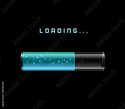 blue Loading Bars with shine