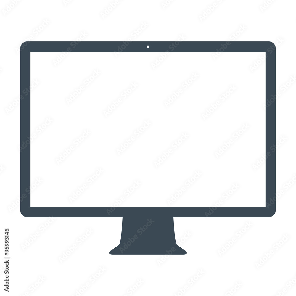 monitor icon on the white background. stock vector illustration eps10 monitor icon on the white background. stock vector illustration eps10