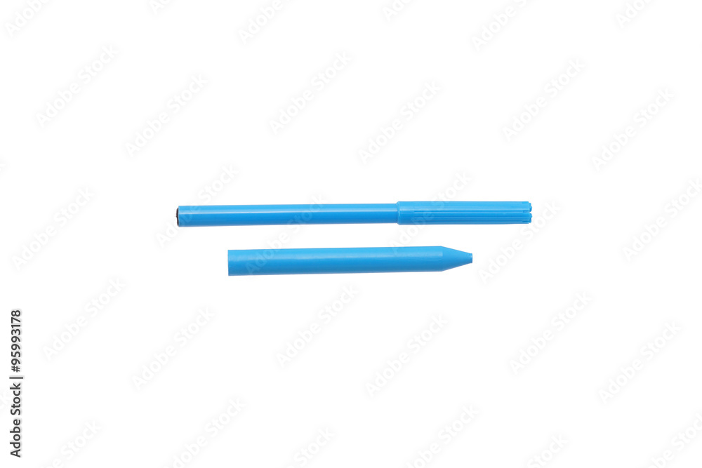 Felt-tip pen and pencil blue. Felt-tip pen and pencil blue.