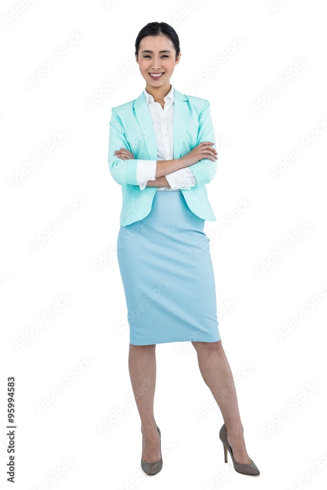Elegant businesswoman with crossed arms Elegant businesswoman with crossed arms
