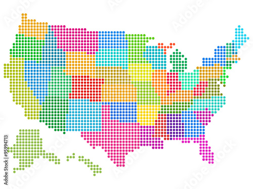 Dotted USA map