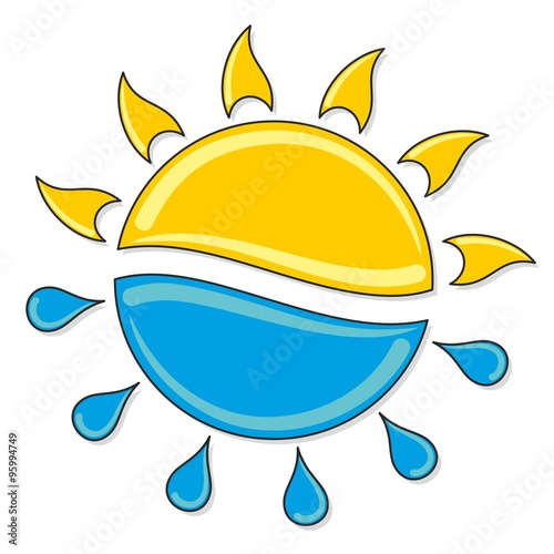 Logo of the sun and sea.