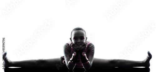 Canvas Print Rhythmic Gymnastics  little girl silhouette