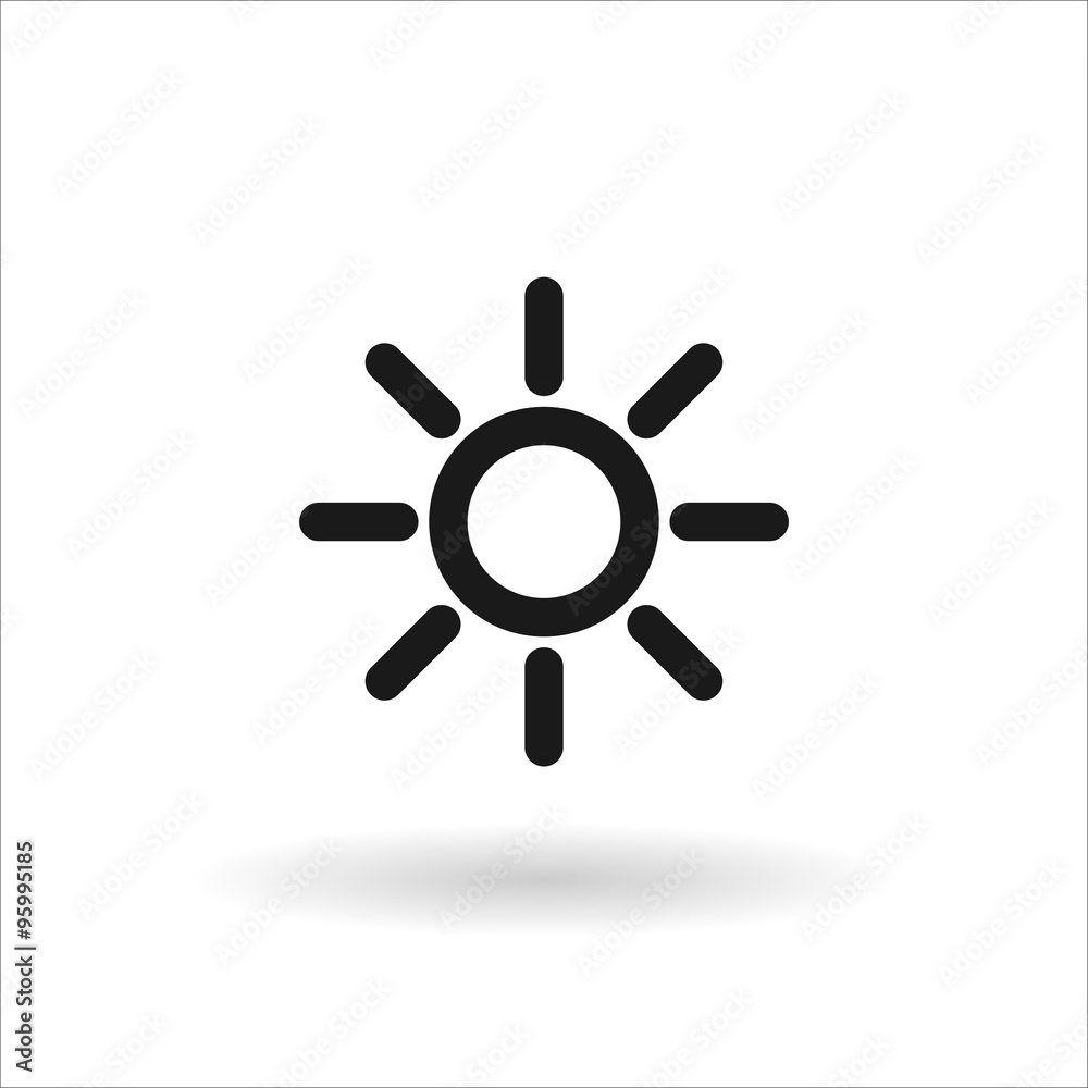 Black Sunny weather vector line icon Black Sunny weather vector line icon