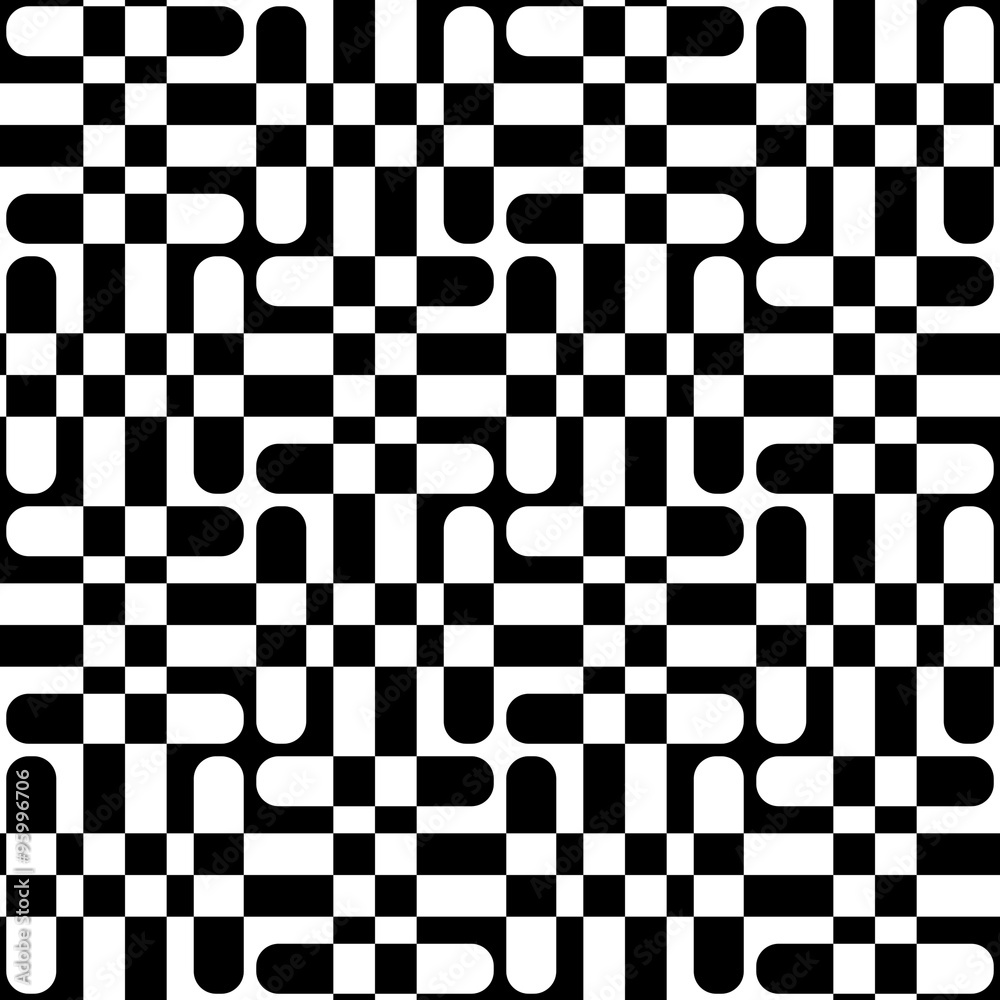 Fototapeta premium Seamless Square and Stripe Pattern