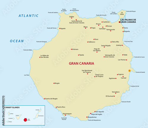 gran canaria with overview map