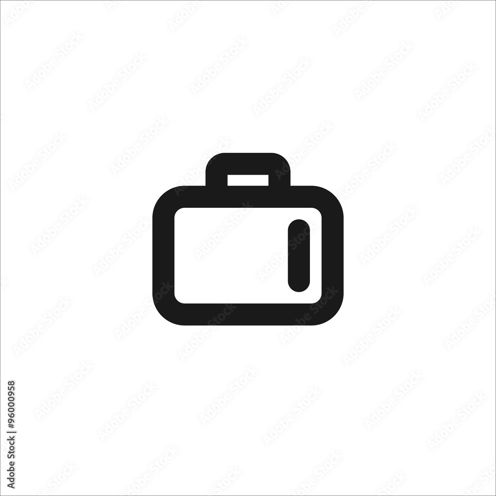 black business suitcase vector line icon black business suitcase vector line icon