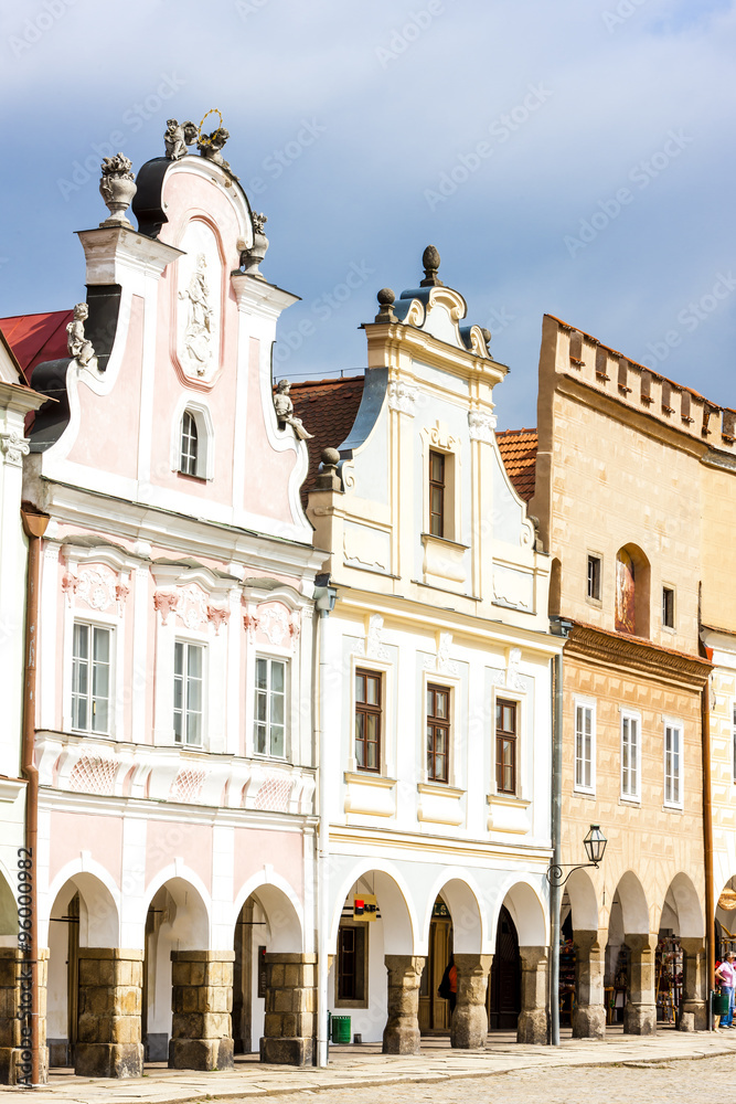 Naklejka premium renaissance houses in Telc, Czech Republic