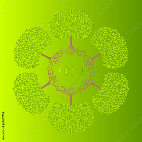 Vector ecologic background.