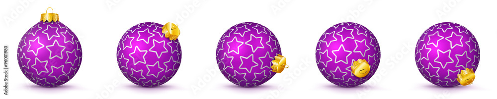 Vektor Weihnachtskugeln - Lila, Violett mit Textur - verschiedenen Perspektiven - Isoliert auf weißem Hintergrund - Jede Kugel ist gruppiert und mit weißer Hintergrund-Ebene. Vektor Weihnachtskugeln - Lila, Violett mit Textur - verschiedenen Perspektiven - Isoliert auf weißem Hintergrund - Jede Kugel ist gruppiert und mit weißer Hintergrund-Ebene.