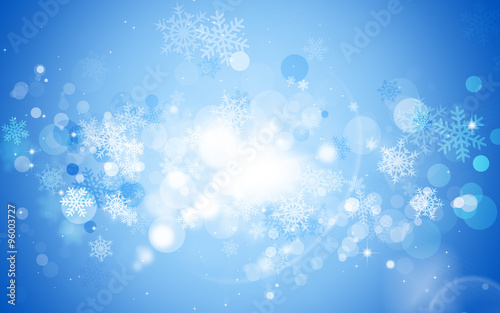 Snow Blue Winter Card