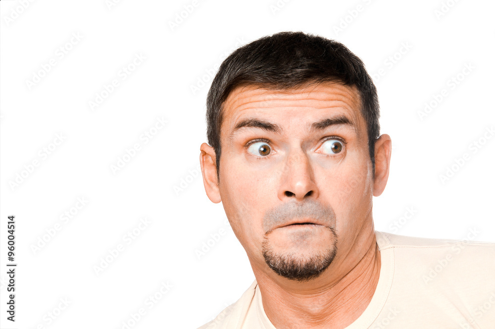 Obraz premium Portrait of the surprise man