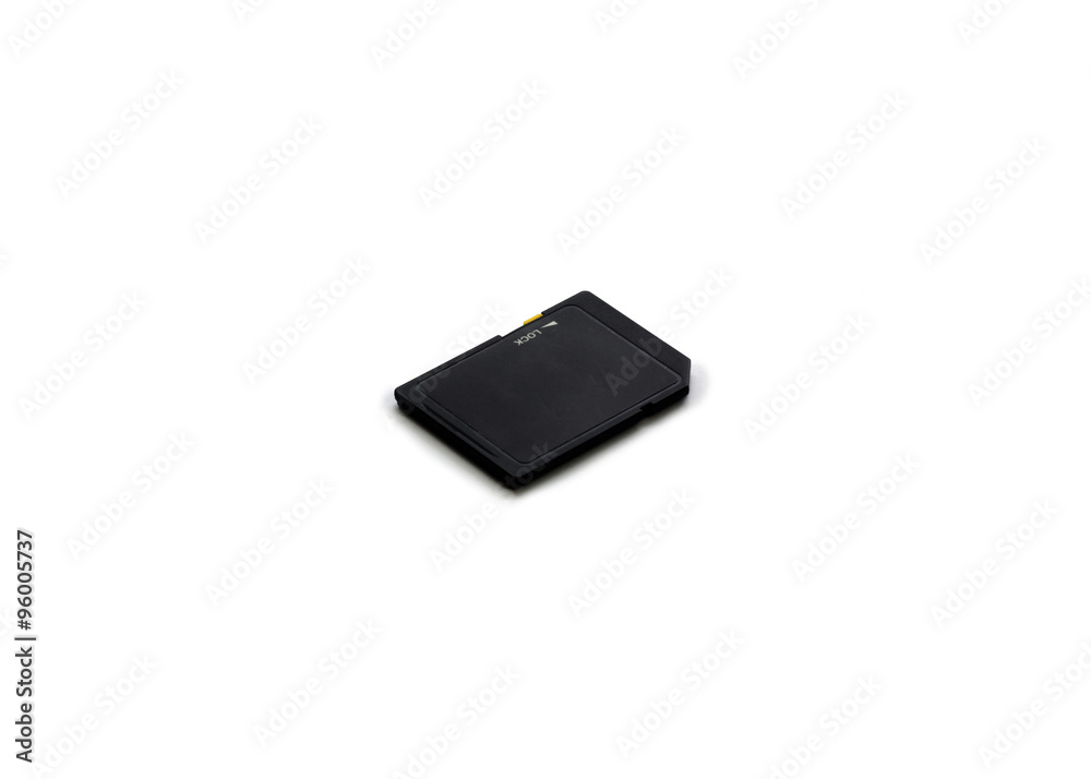 black sd card isolate black sd card isolate