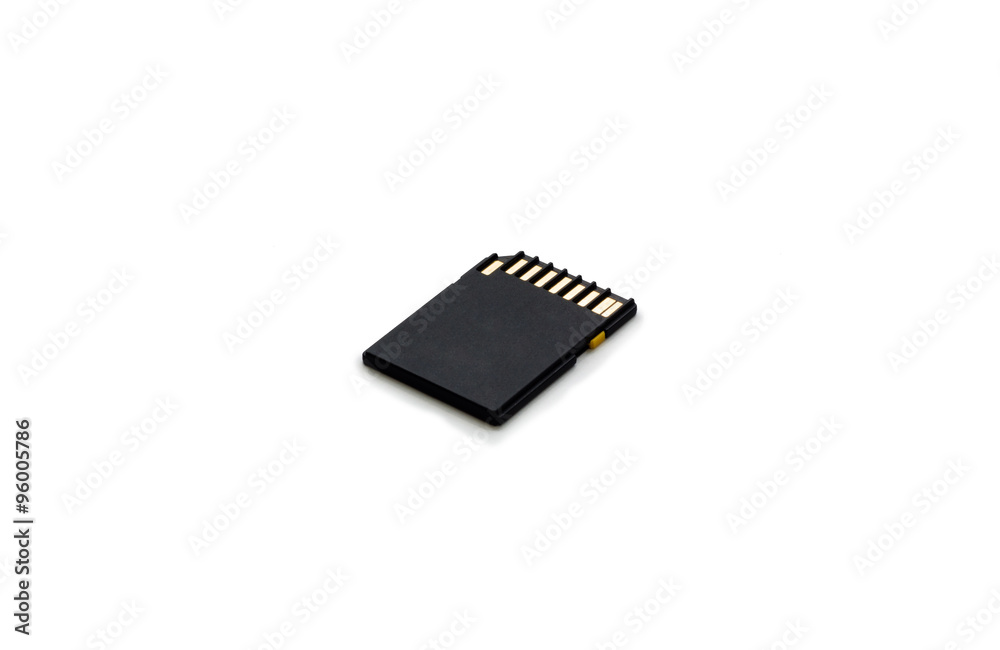 black sd card isolate black sd card isolate