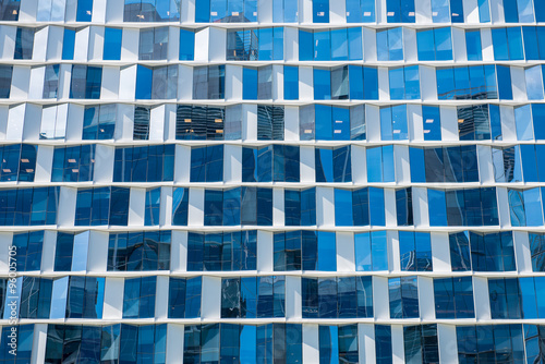 Building Facade with a Blue Glass for Texture.