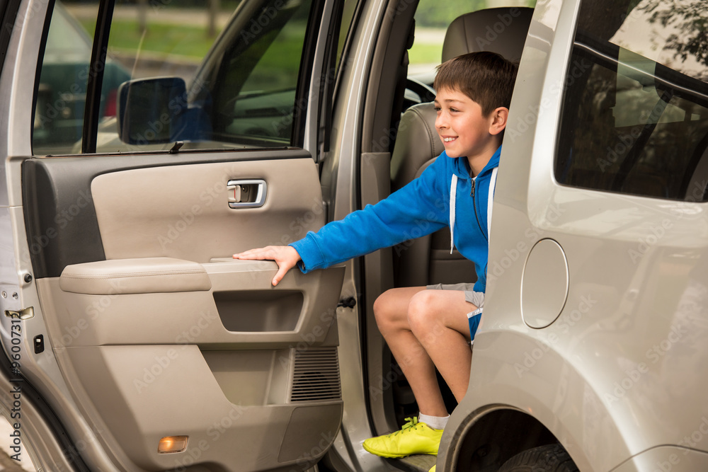 Boy goes to soccer practice Boy goes to soccer practice