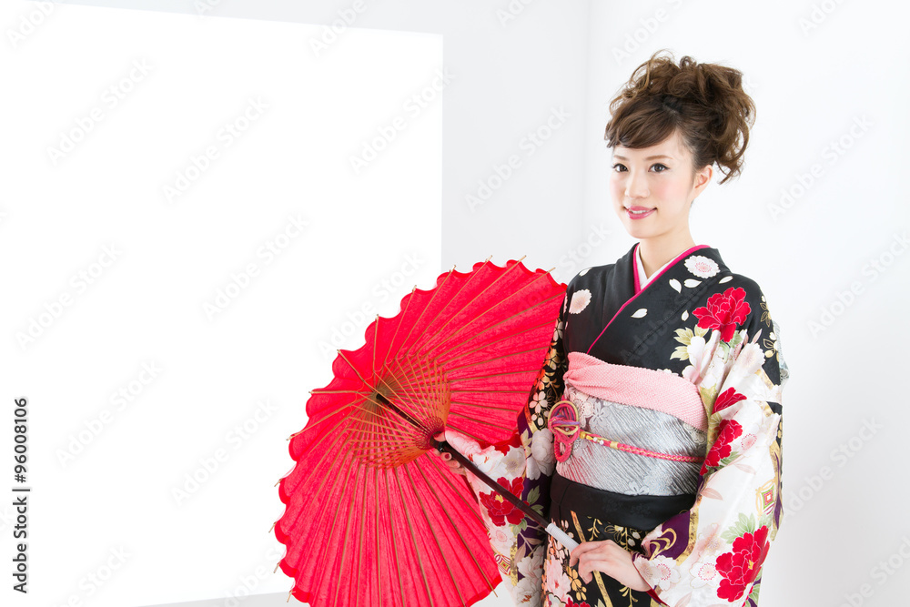 Fototapeta premium 振袖を着た女性