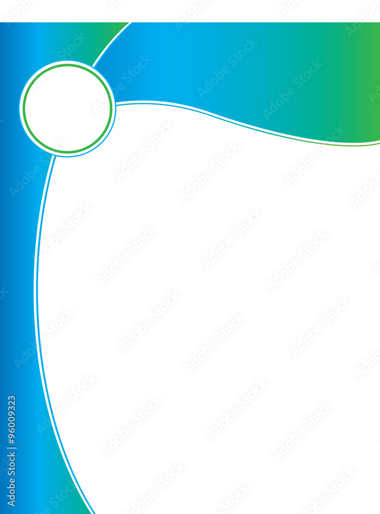Blue Green Brochure Background Stock Vector | Adobe Stock