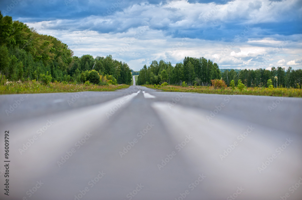 Fototapeta premium empty countryside road