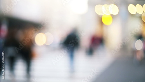 Wallpaper Mural anonymous people crossing the street in a out of focus and blurred background Torontodigital.ca