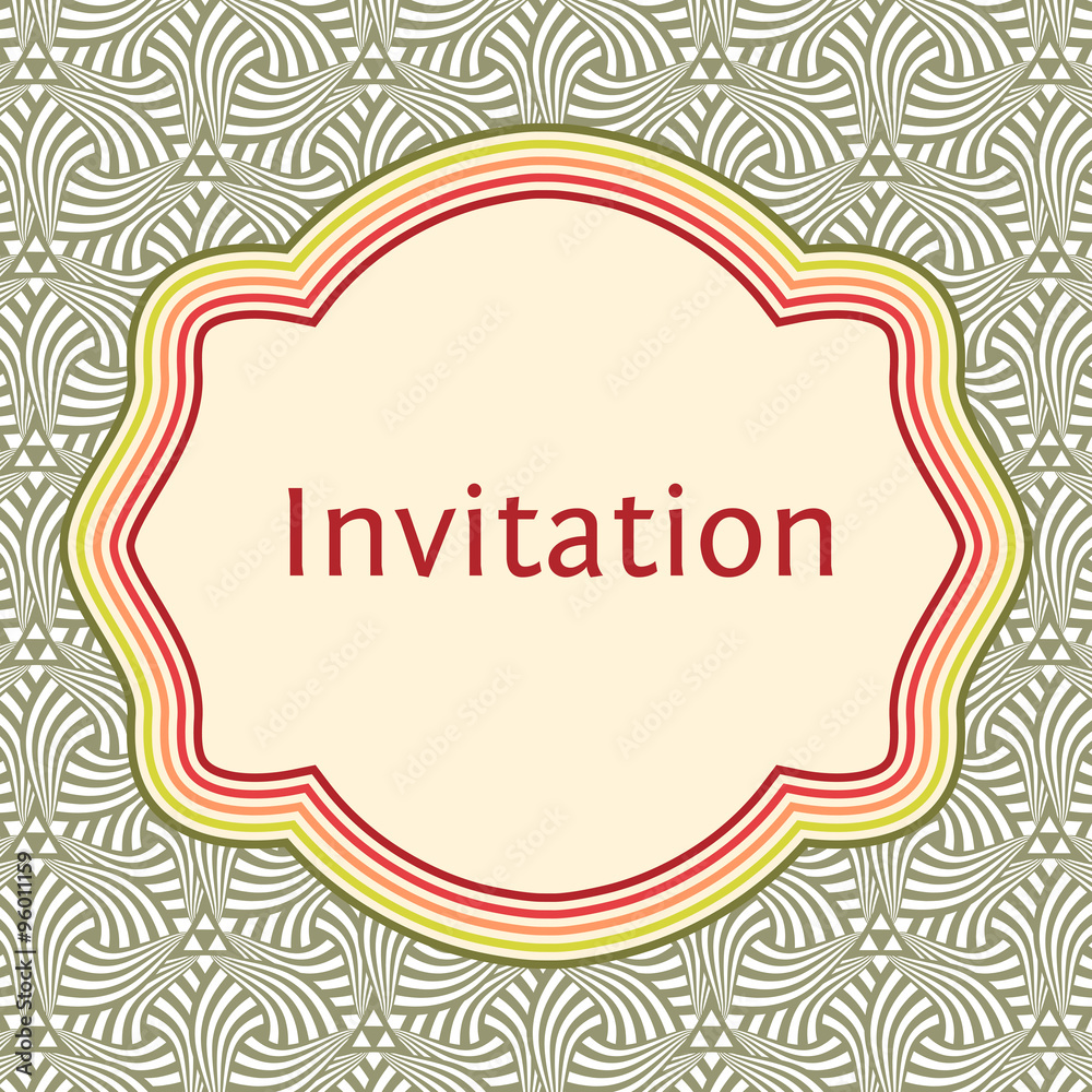 Invitation, wedding or greeting card template. Elegant frame Invitation, wedding or greeting card template. Elegant frame