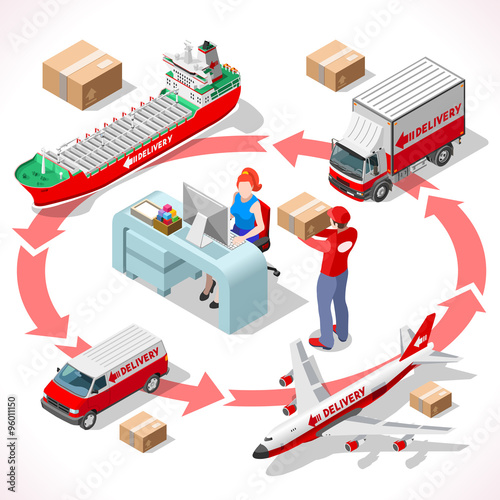 Delivery 02 Infographic Isometric