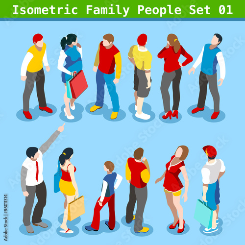 Family Set 01 People Isometric