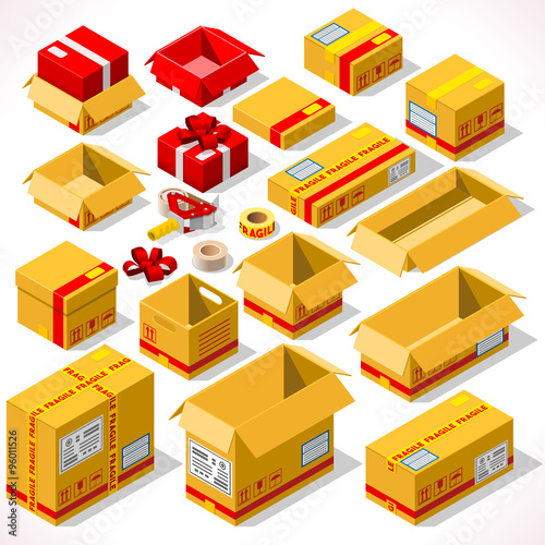 Packaging 02 Objects Isometric