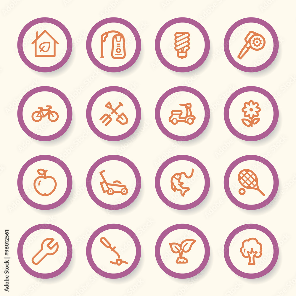 Gardening Equipment Web icons Gardening Equipment Web icons