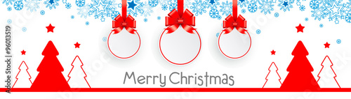 Banner Christmas Red Forest