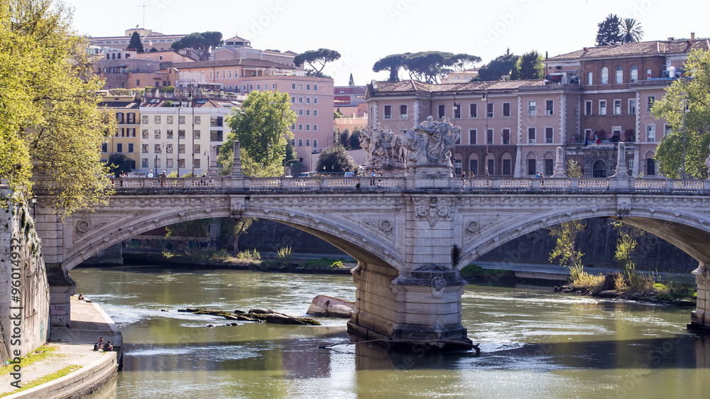 Fototapeta premium Ponte Vittorio Emanuelle II Rom