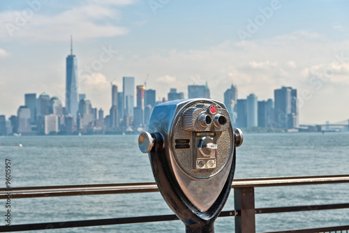 Scenic Binoculars and View of New York City