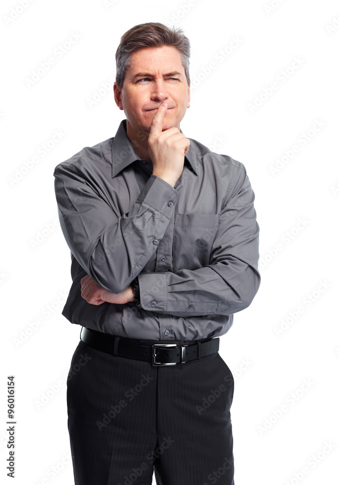 Thinking businessman. Thinking businessman.