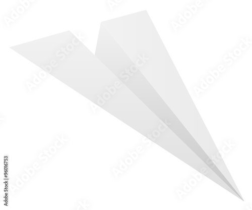 vector paper plane on white background