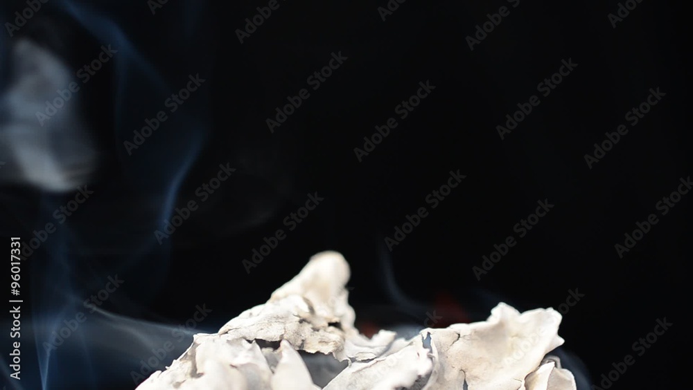 The burning paper