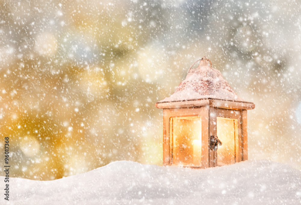 Abstract Christmas background with lantern Abstract Christmas background with lantern