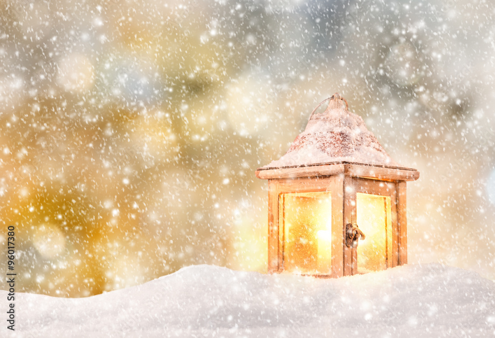 Abstract Christmas background with lantern Abstract Christmas background with lantern