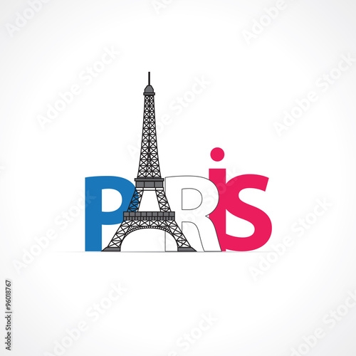 Paris-tour Eiffel-bleu blanc rouge