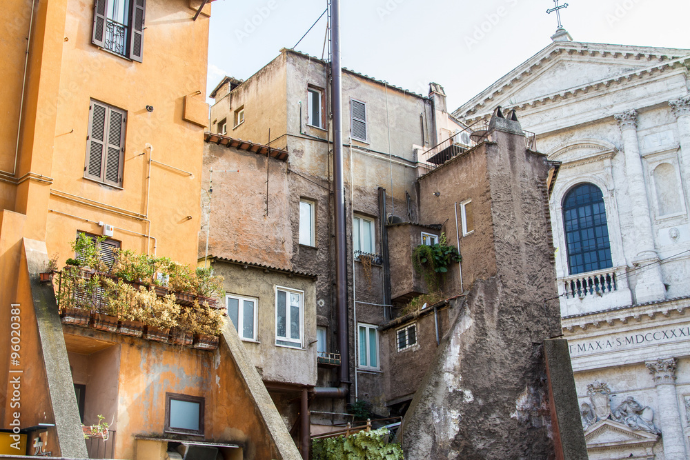 houses at rome, italy