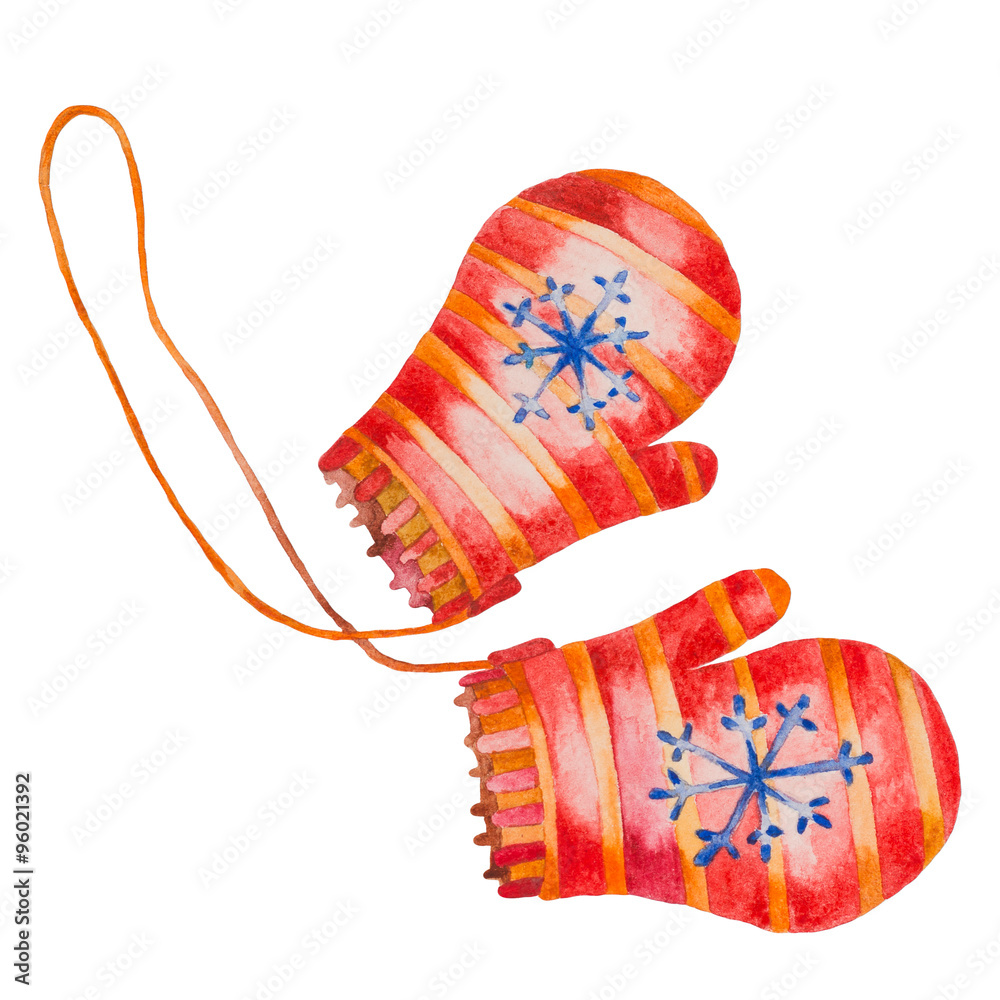 Watercolor gloves StockIllustration Adobe Stock