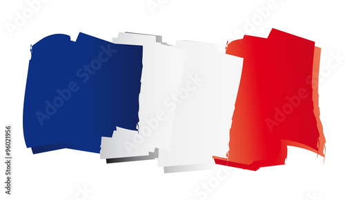 Tricolore - Französische Flagge in den Farben Blau, Weiß und Rot, Frankreich, Paris, europäische Nation in der Coronakrise, Covid-19