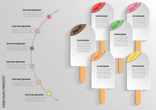 Infographic banners Templates.Vector ice cream design element.