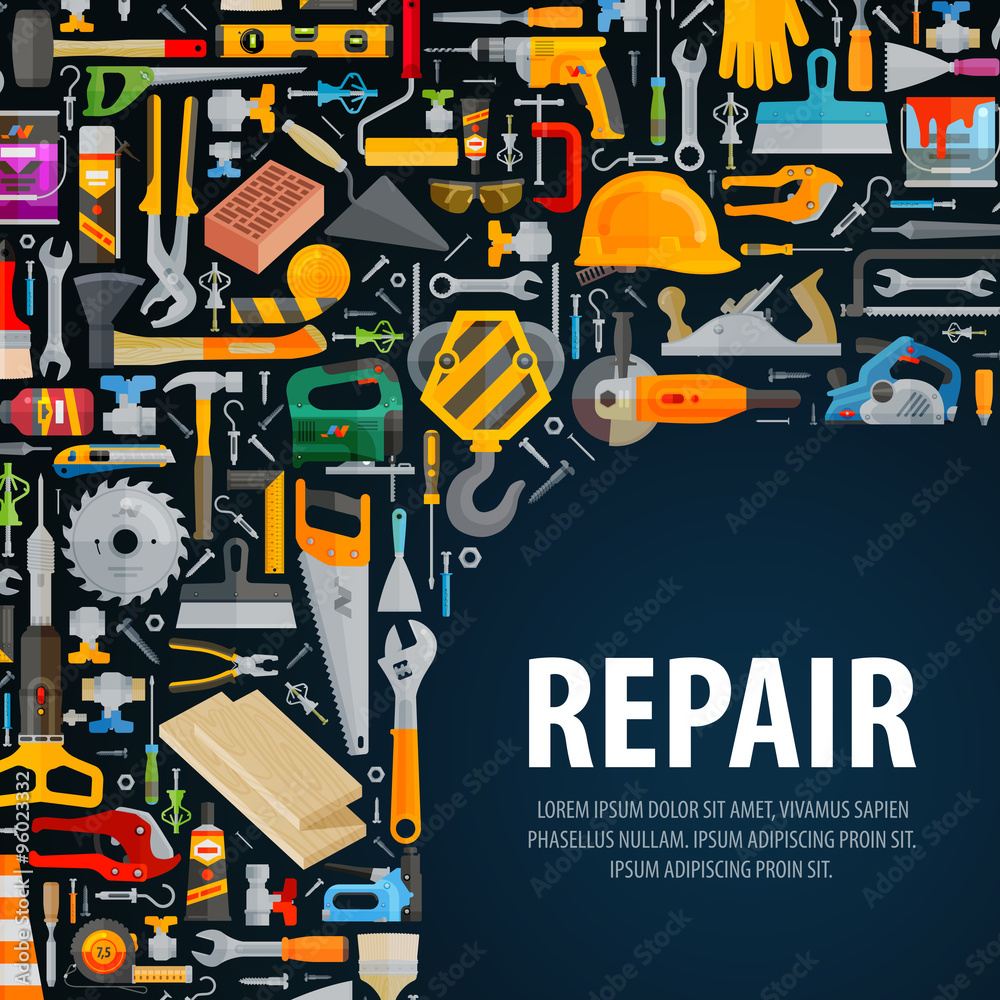 working tools vector logo design template. construction or repair icons working tools vector logo design template. construction or repair icons