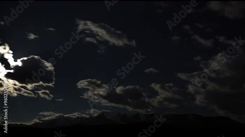 A Midsummer Night clouds float across the sky. Timelapse 4K. photo